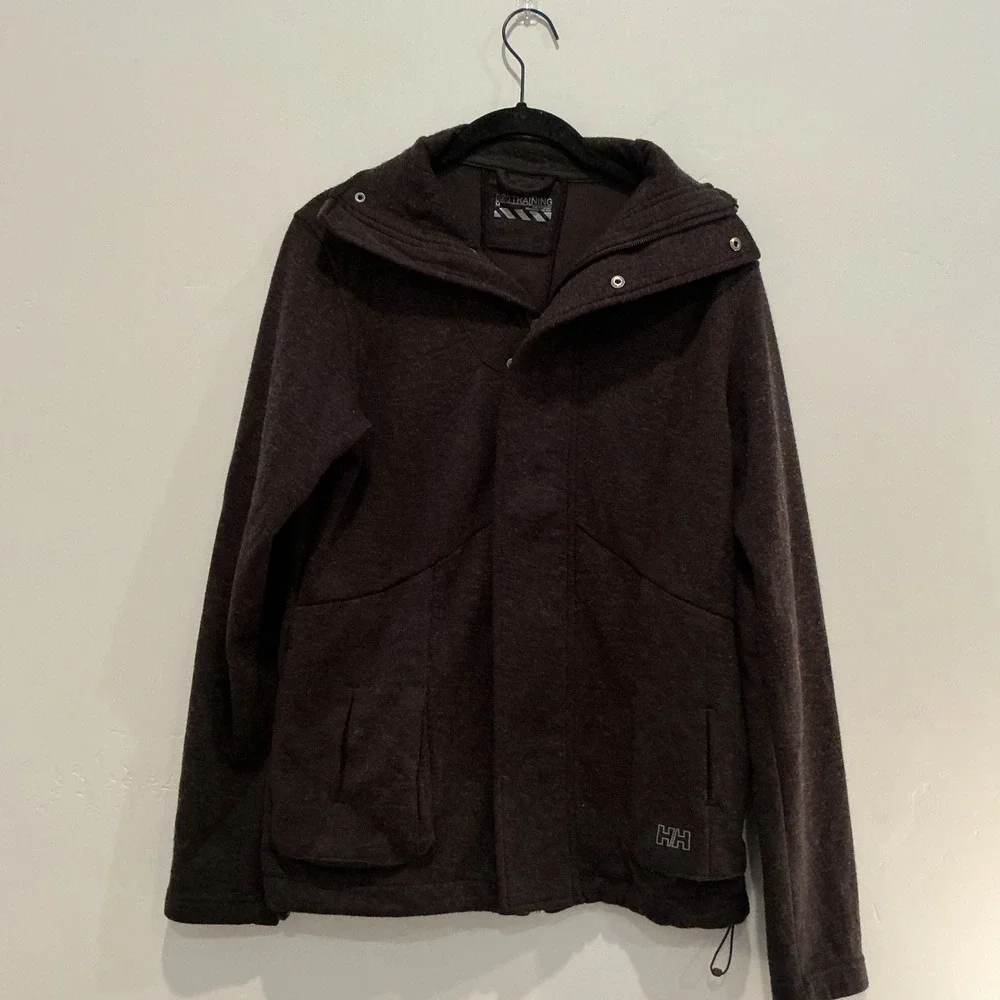 Helly Hansen HH Training Full Zip Jacket Dark Gray Heathered Fleece Size‎ M